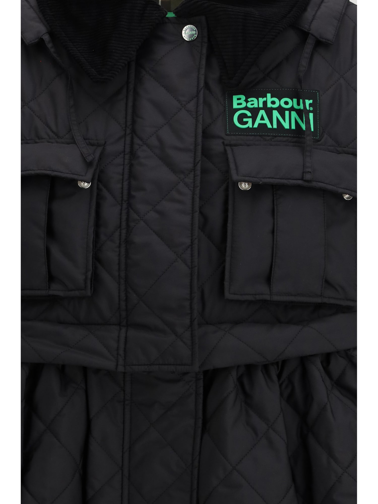 BARBOUR 6 quilted hooded coat by barbour x ganni