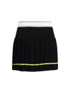 striped pleated skirt