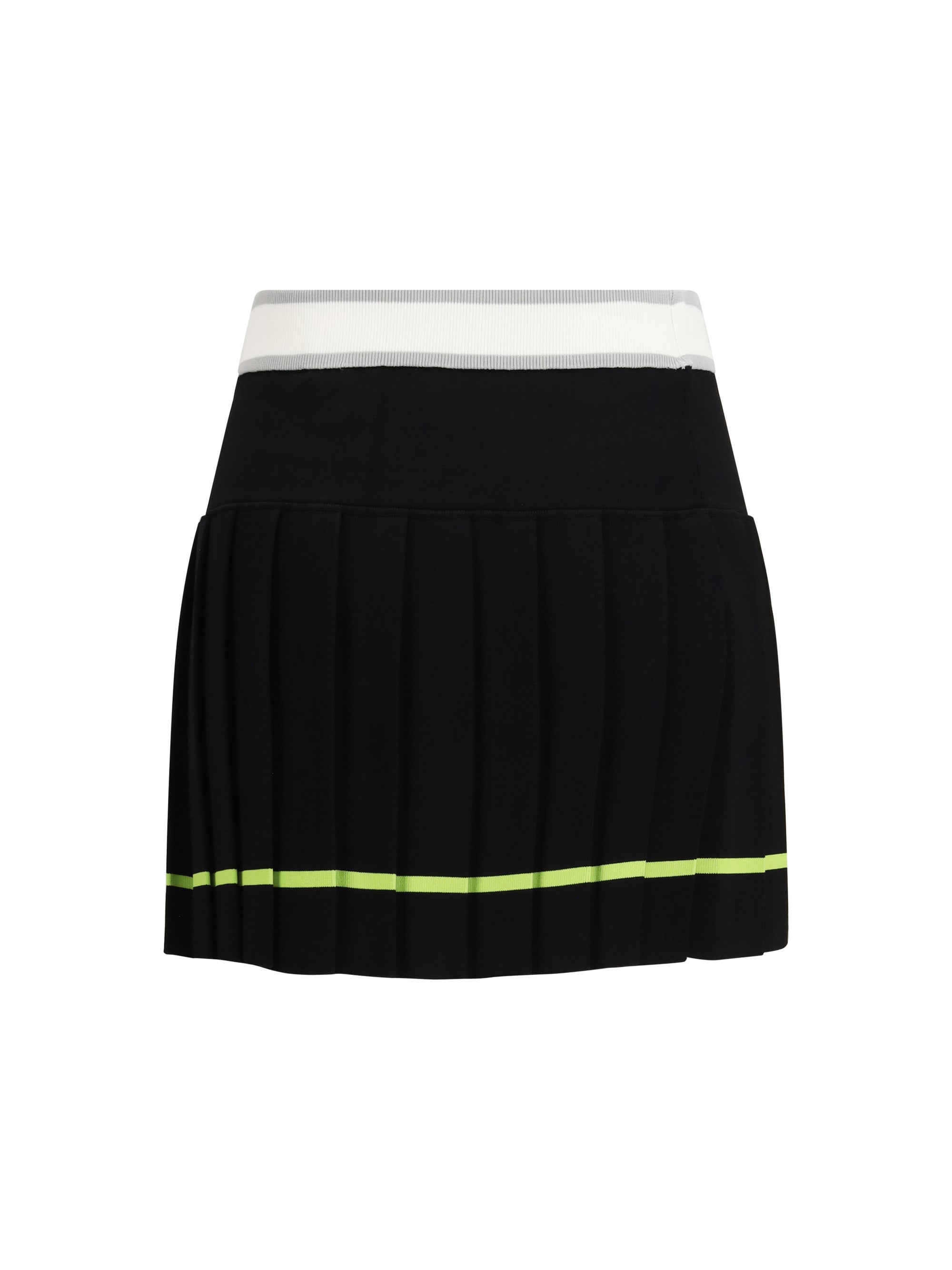 striped pleated skirt