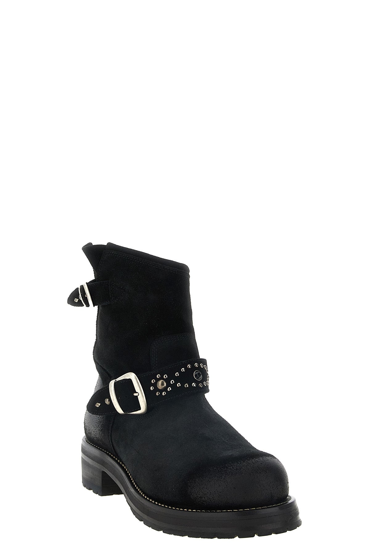 the second/layer rider ankle boots feature a biker-inspired structured silhoue