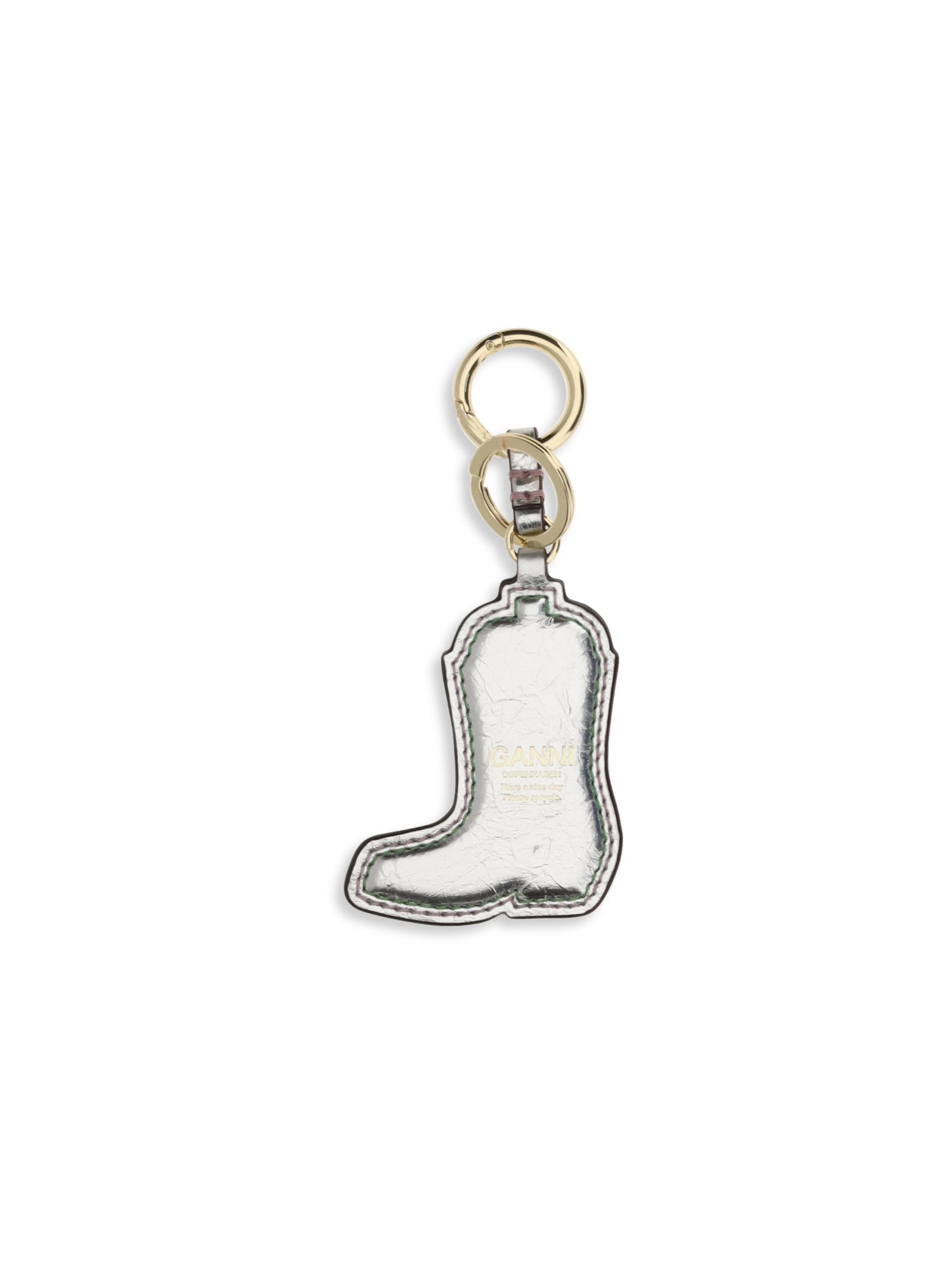 GANNI OS western boot keyring