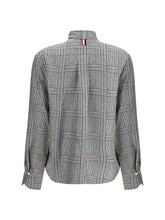 THOM BROWNE 38 hunting tweed silk twill shirt