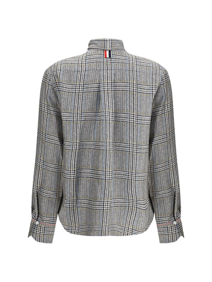 THOM BROWNE 38 hunting tweed silk twill shirt