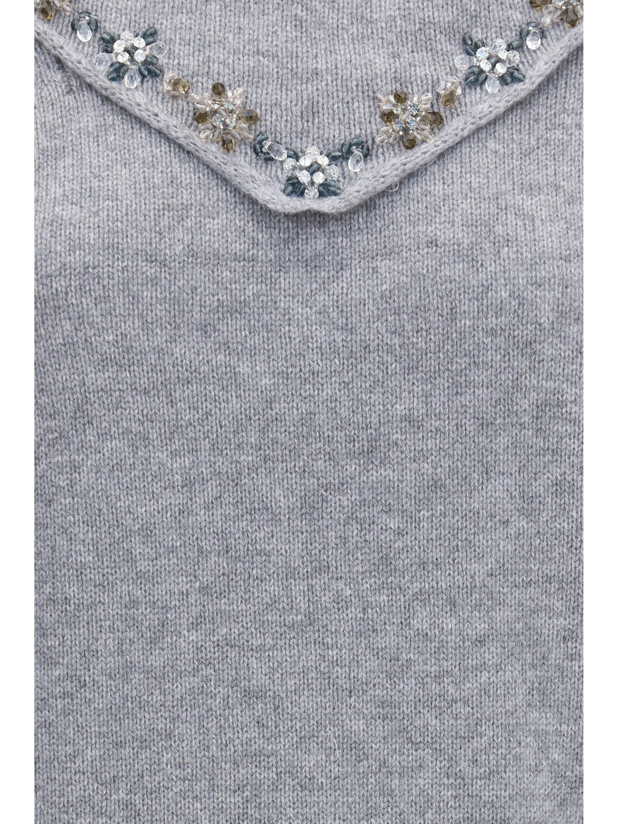 sweater with integrated scarf