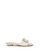ROGER VIVIER 37 leather slide sandals