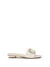 leather slide sandals