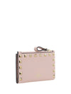 rockstud zip card holder