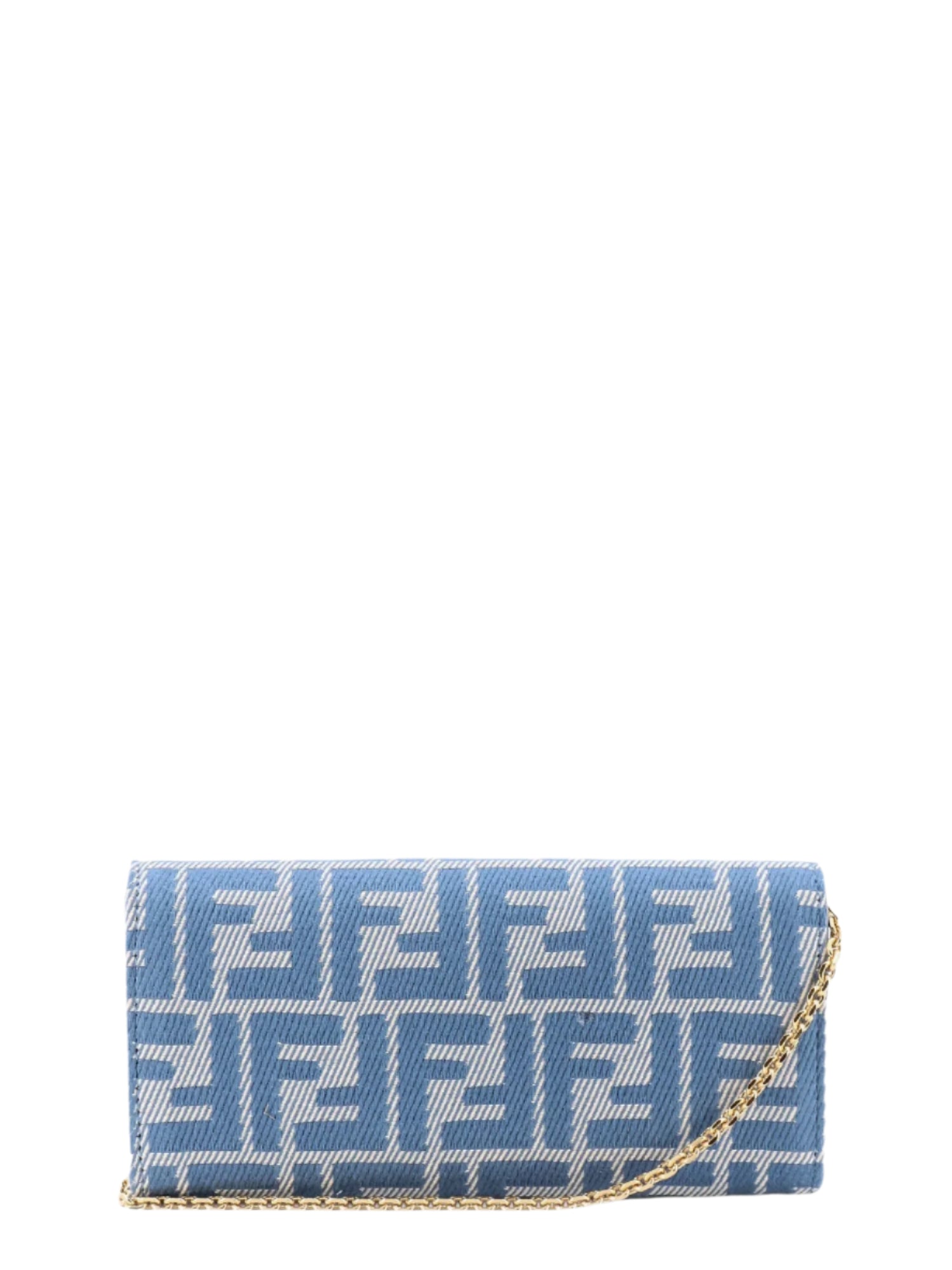 FF Baguette Denim Chain Wallet