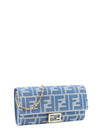 FF Baguette Denim Chain Wallet