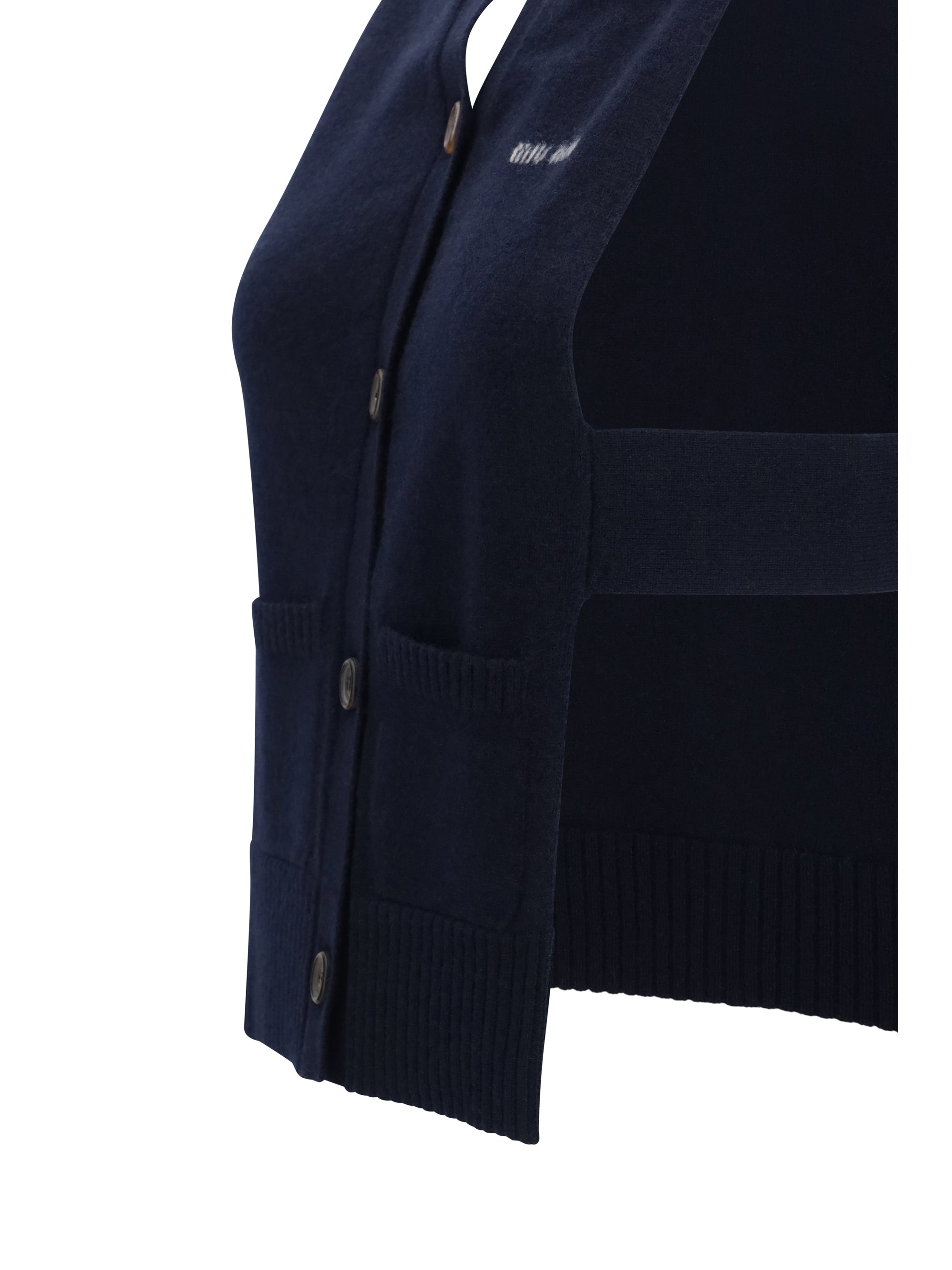 cashmere cardigan vest