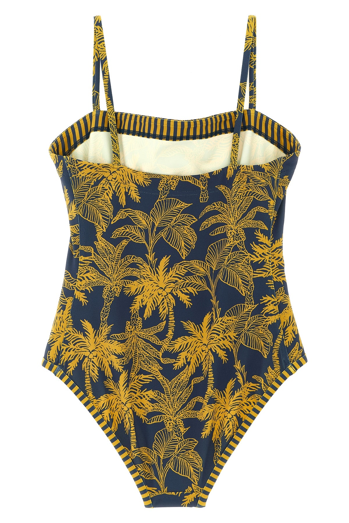 tropical one-piece swimsuit in peau douce* fabric