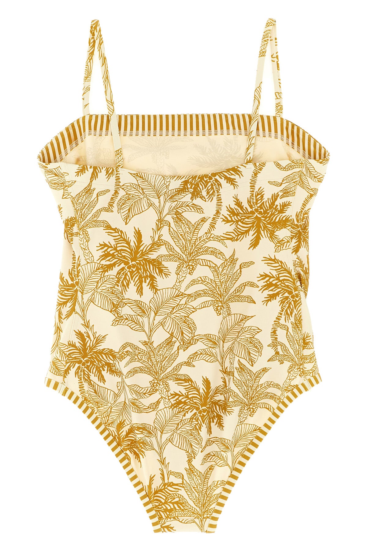 tropical one-piece swimsuit in peau douce* fabric