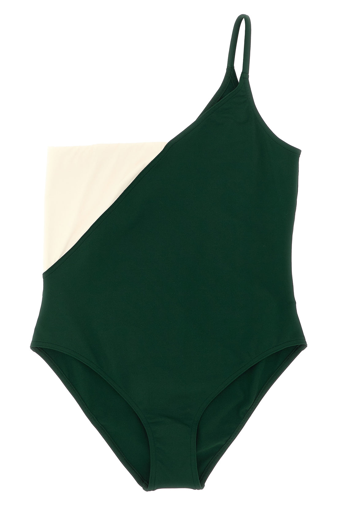 ERES 38 asymmetrical tandem one-piece swimsuit in peau douce* fabric