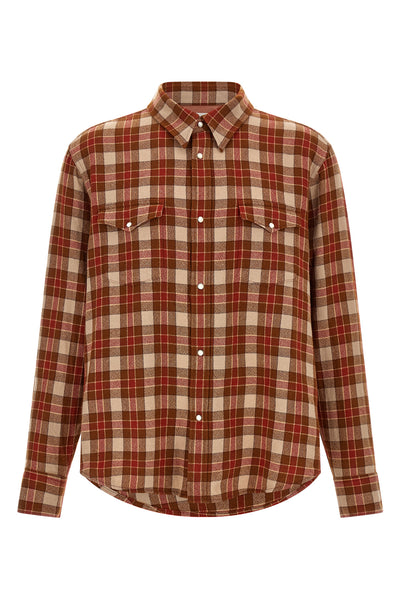 the meridian check visvim long-sleeved shirt