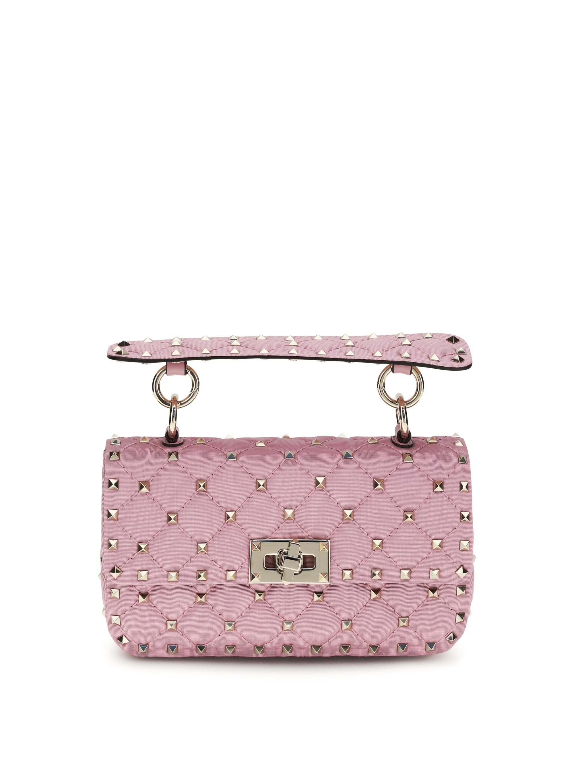 rockstud spike leather shoulder bag
