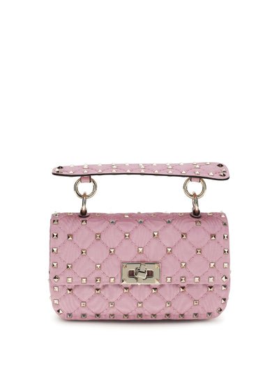 rockstud spike leather shoulder bag