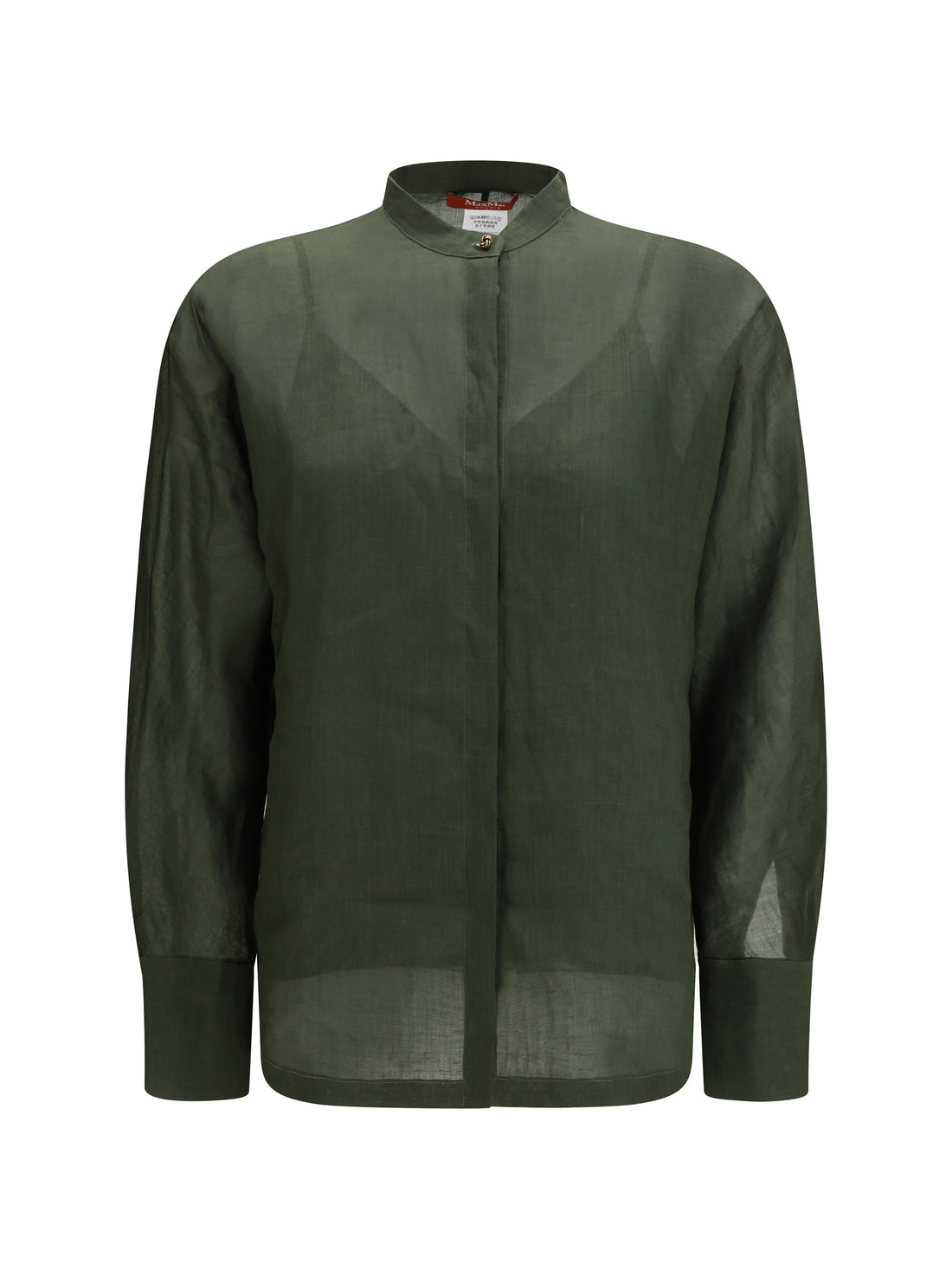 MAX MARA STUDIO 42 baldi ramié canvas shirt