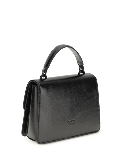 PINKO OS shiny leather love one top mini handbag