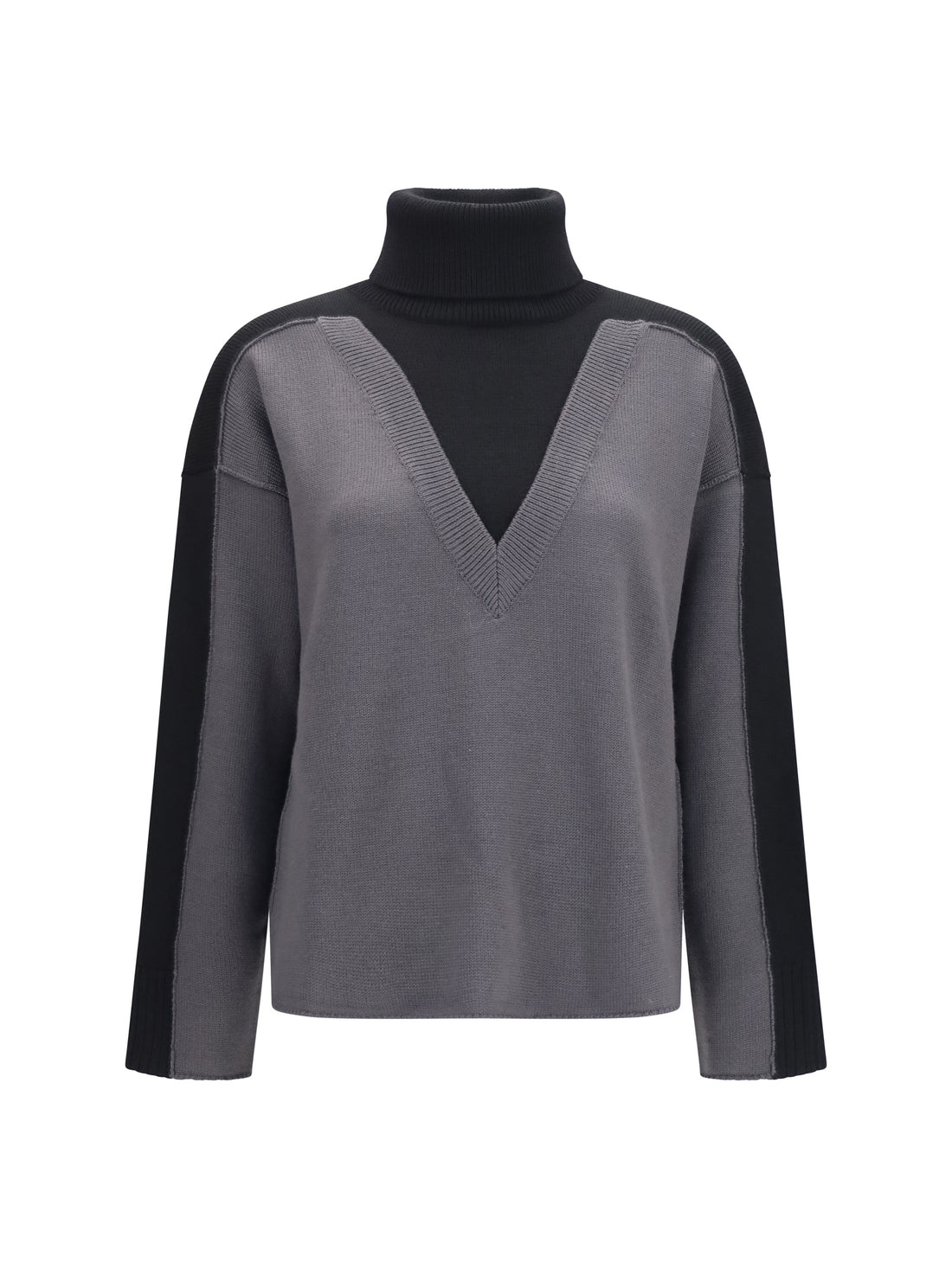 MM6 L two-tone high-neck sweater