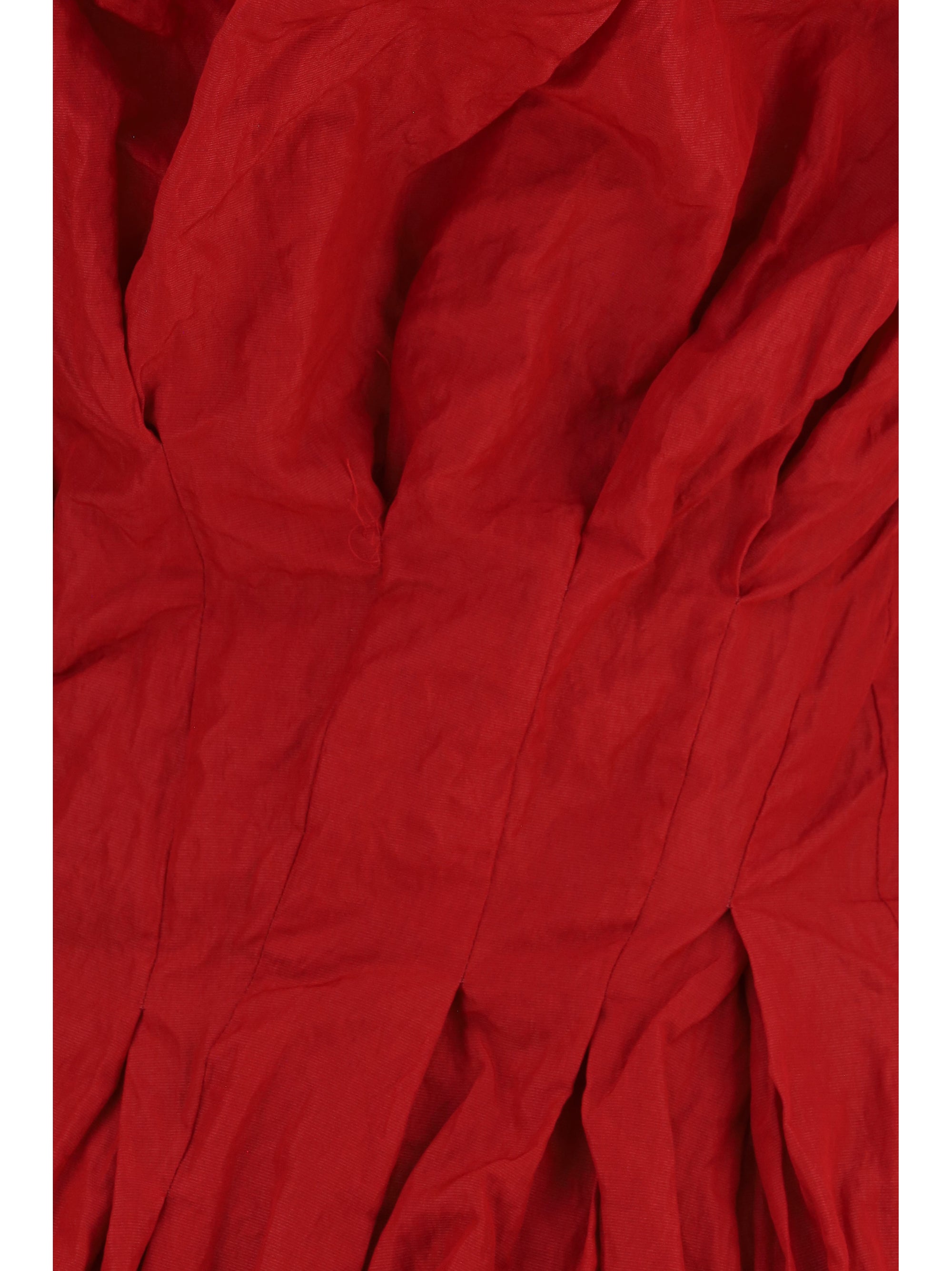 draped mini dress with balloon hem