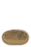 the benedetta bruzziches cher clutch bag is distinguished by a rigid oval silh