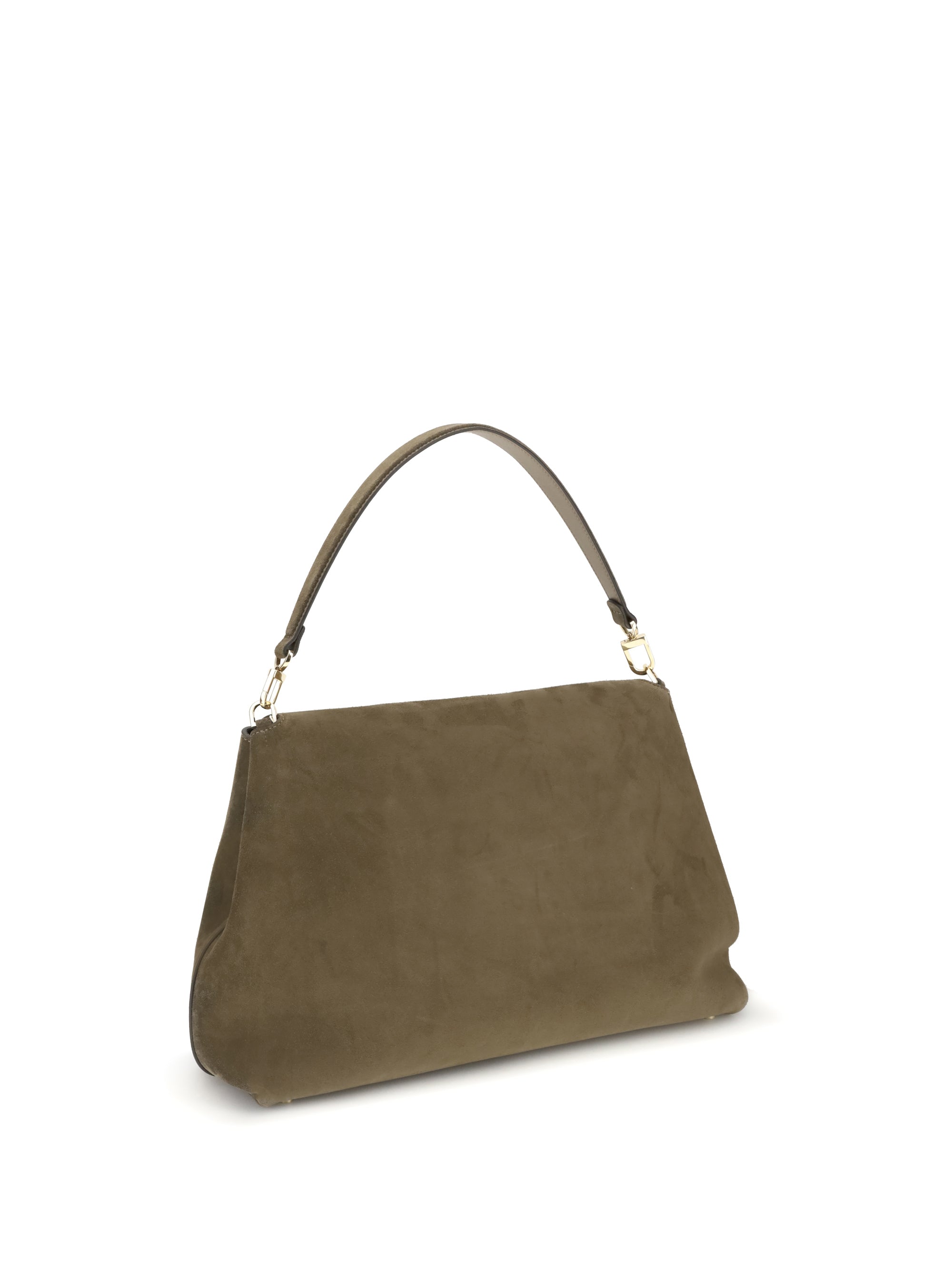 t-lock suede satchel bag
