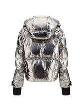 MONCLER GRENOBLE 2 calaque metallic hooded down ski jacket