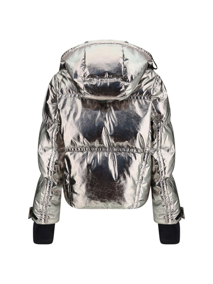 MONCLER GRENOBLE 2 calaque metallic hooded down ski jacket