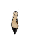asymmetric slingback décolleté