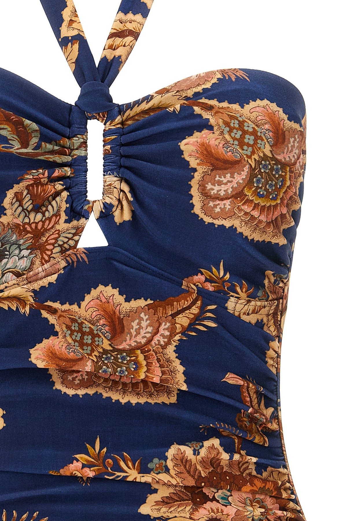 aster jacobean print lycra one-piece swimsuit