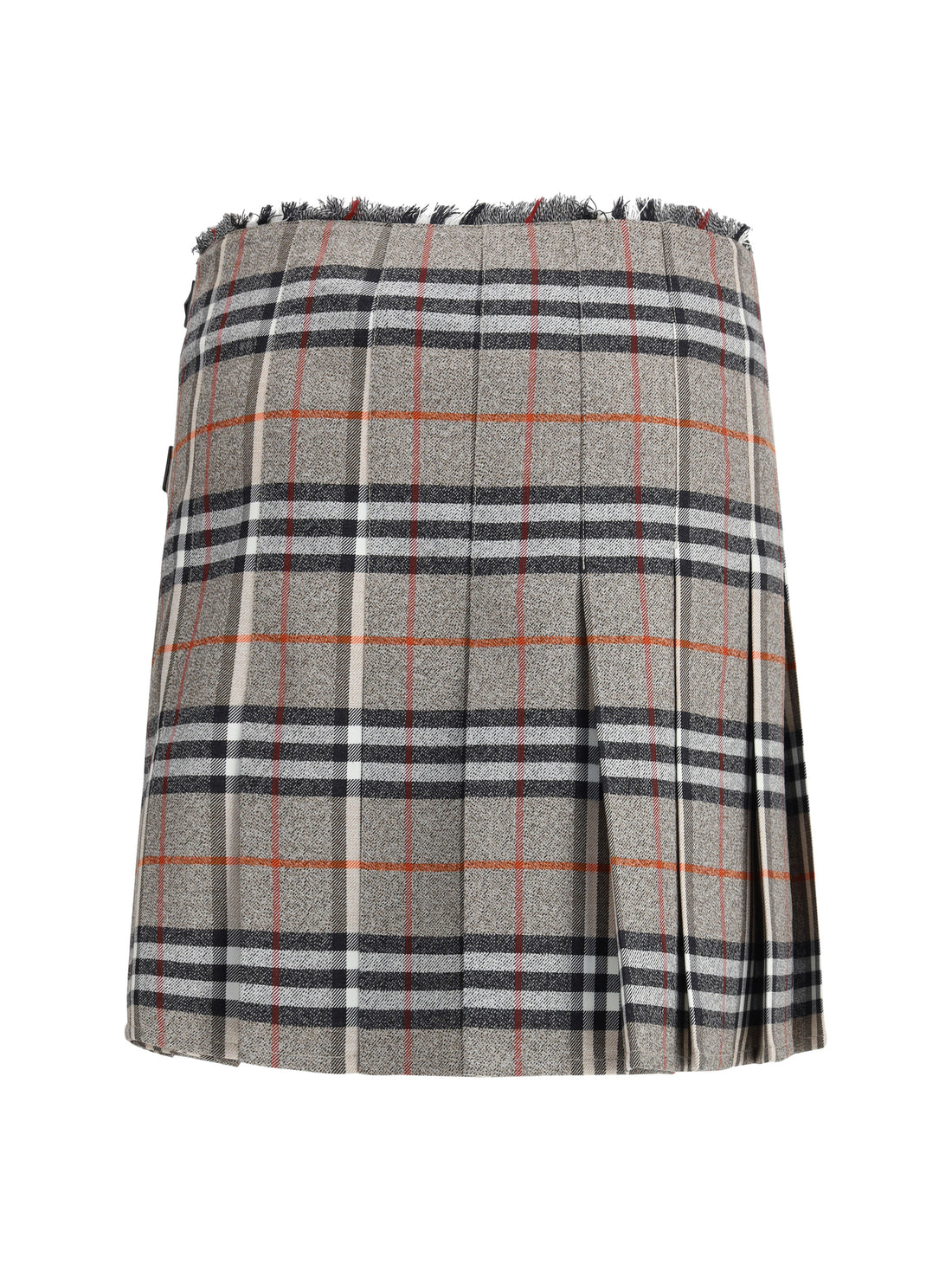 BURBERRY 6 check archive wool miniskirt