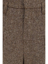 virgin wool palazzo pants with monili detail