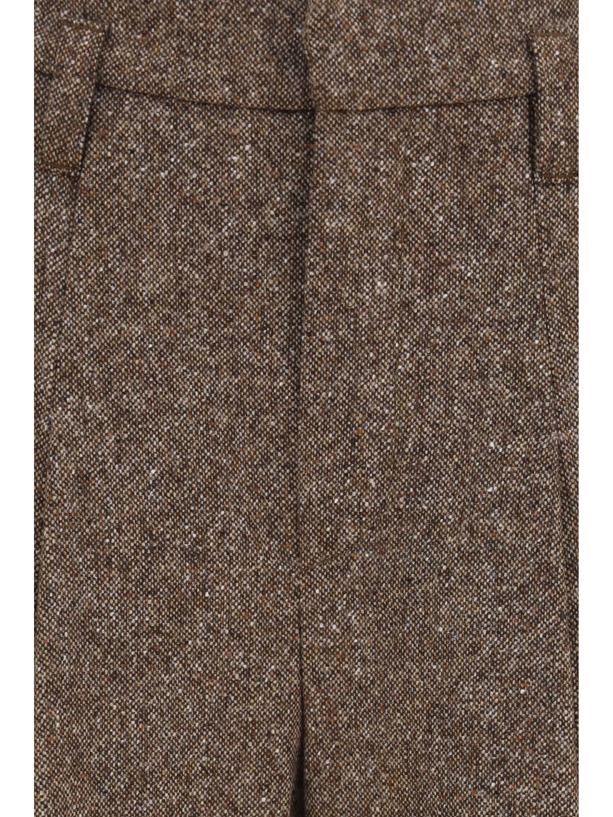 virgin wool palazzo pants with monili detail