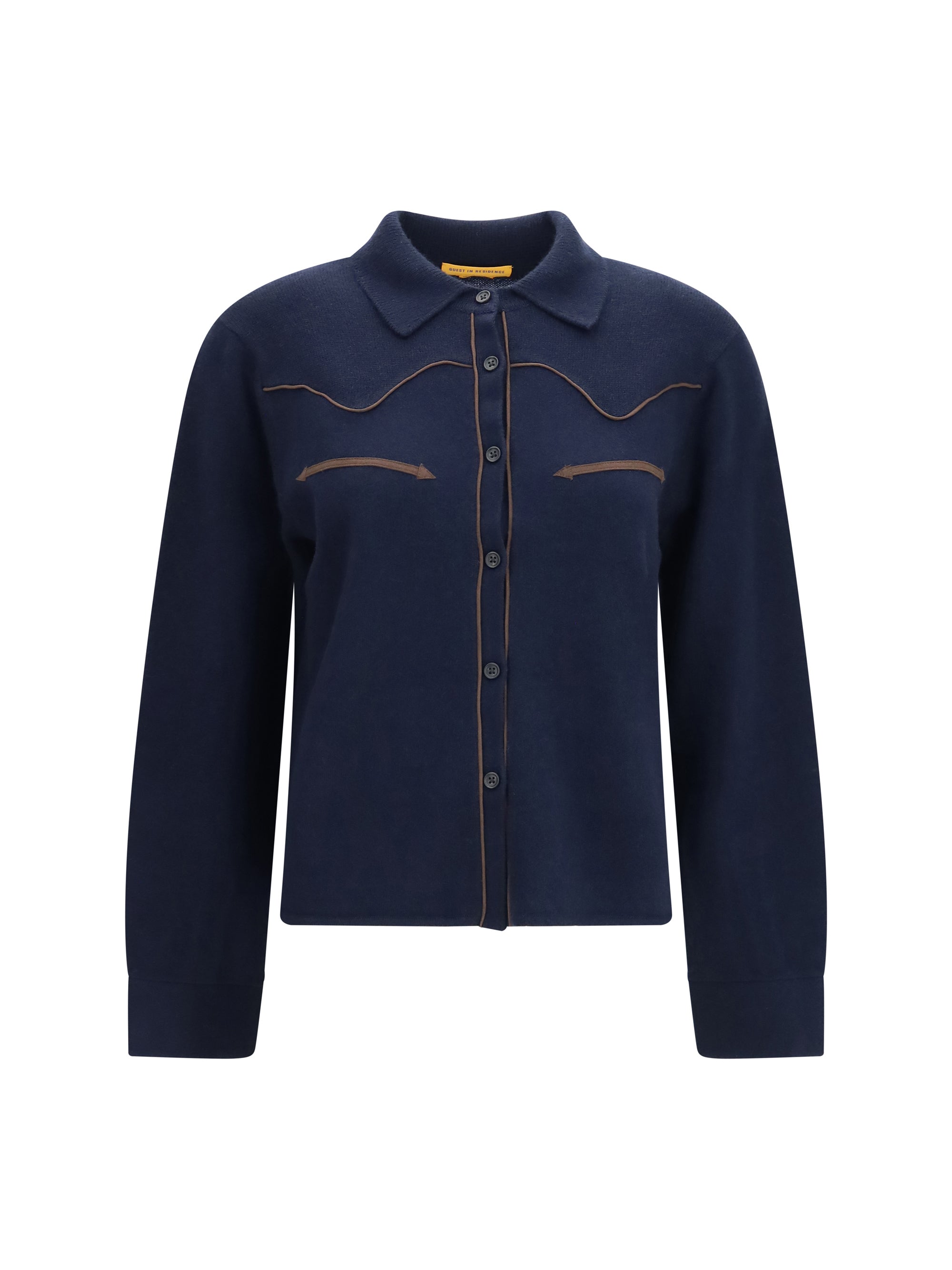 cropped western cashmere shirt
