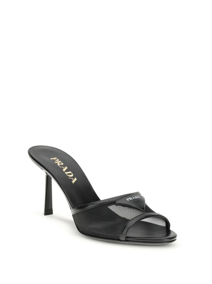 PRADA 36 mesh slipper sandals