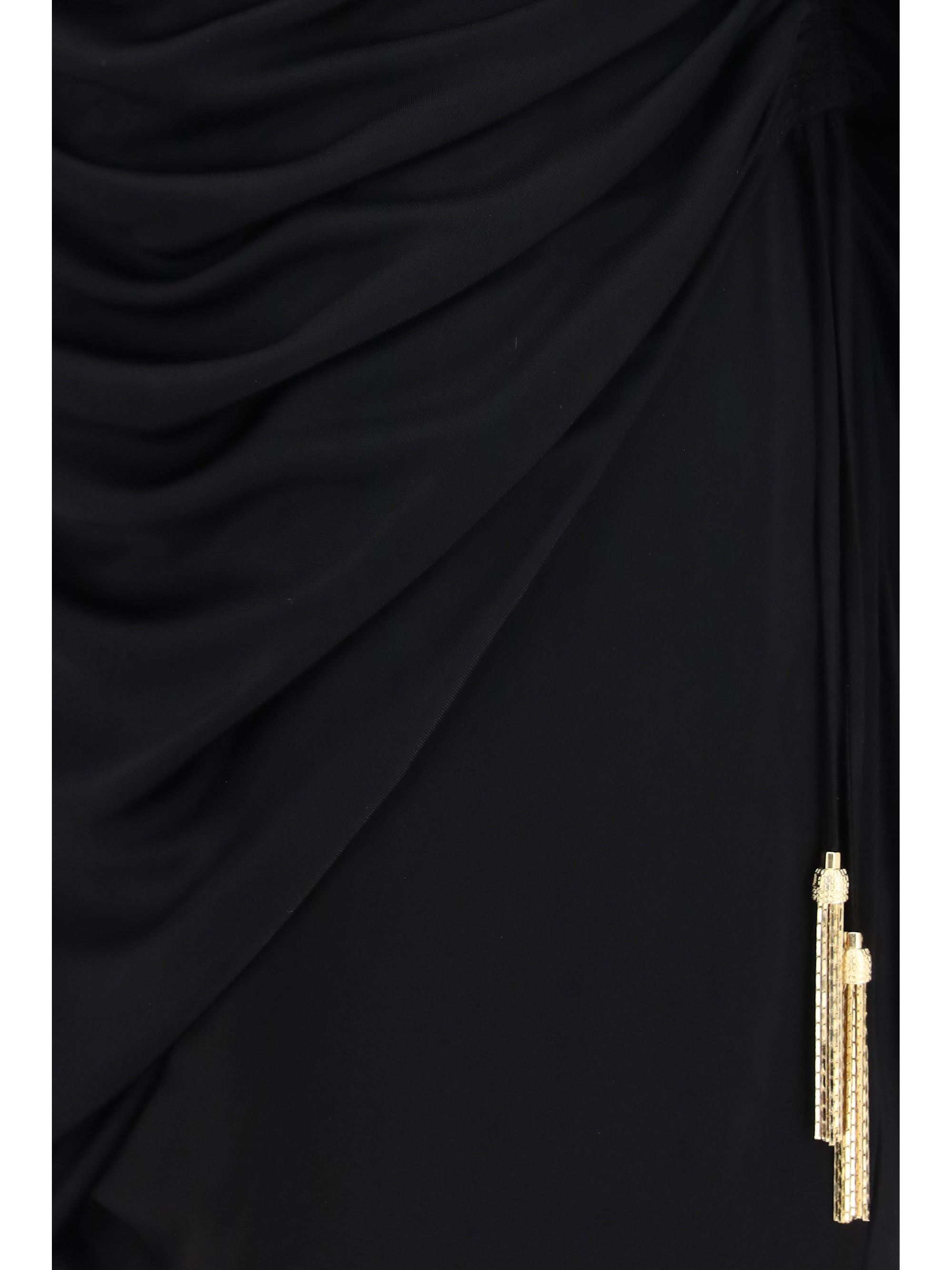 draped jersey mini dress