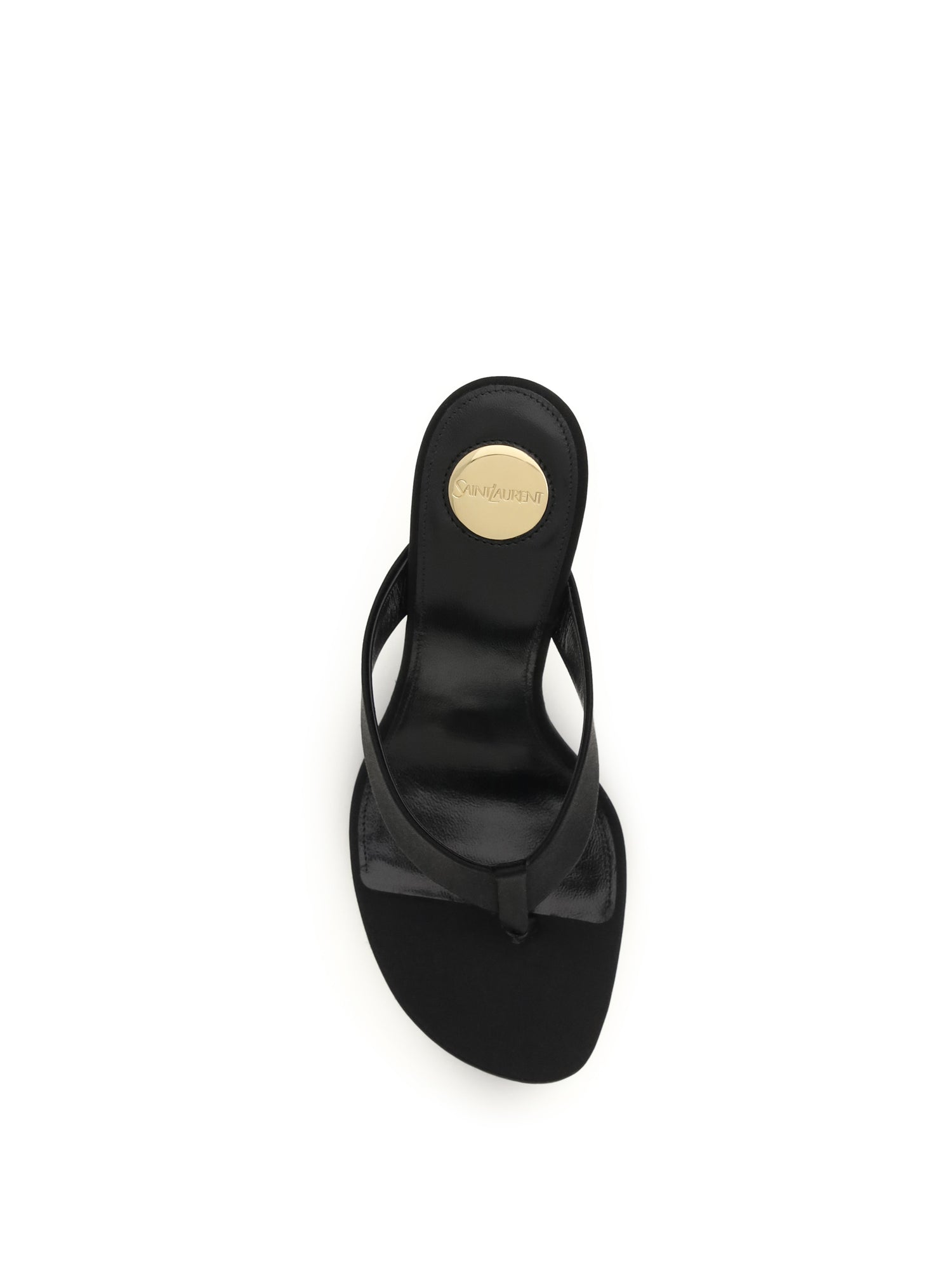 SAINT LAURENT 36.5 opyum crepe satin sandals