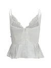 cropped top with lace inserts