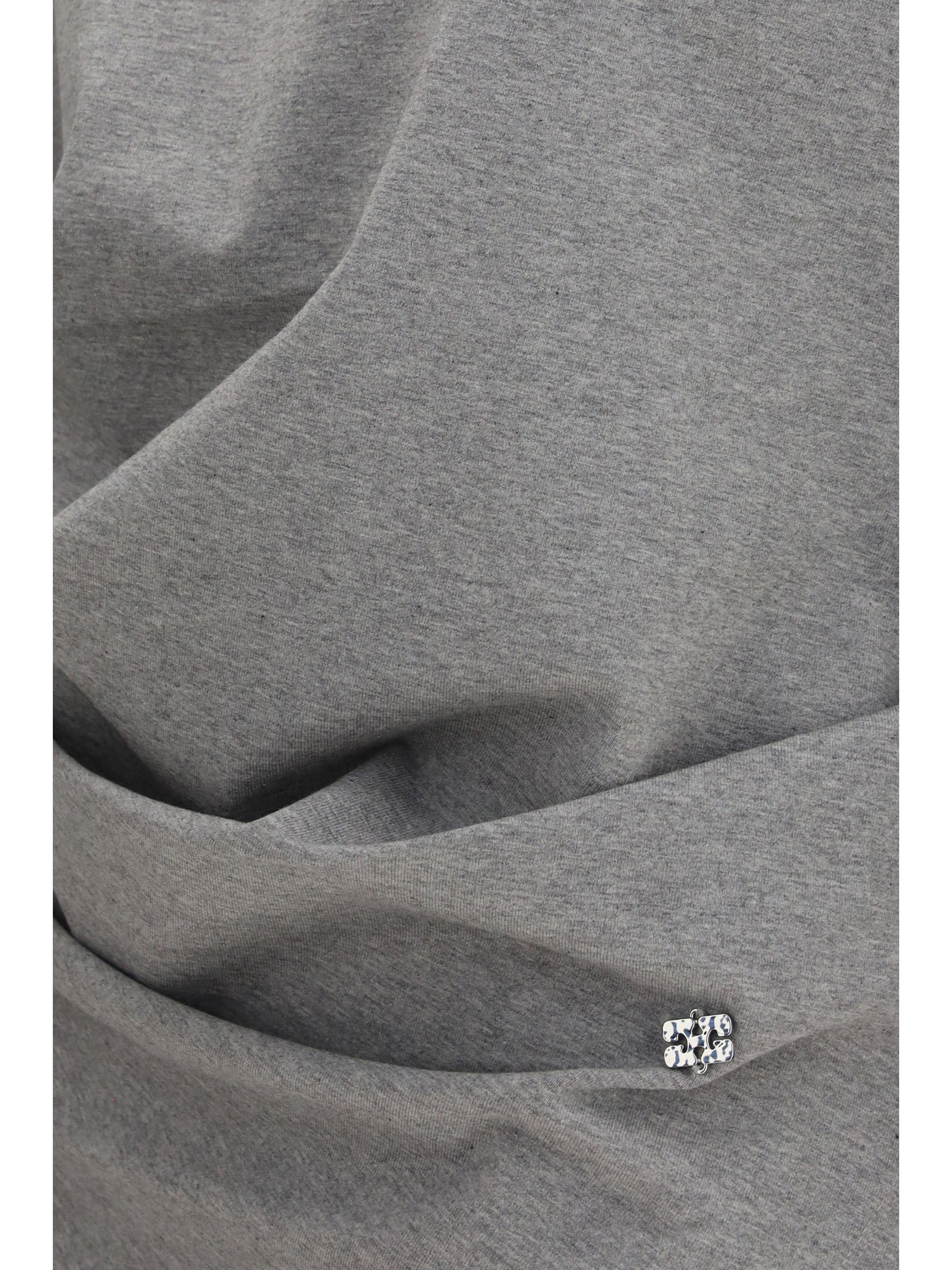 asymmetric draped stretch cotton top