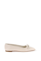 patent leather ballet flats with asymmetrical bow