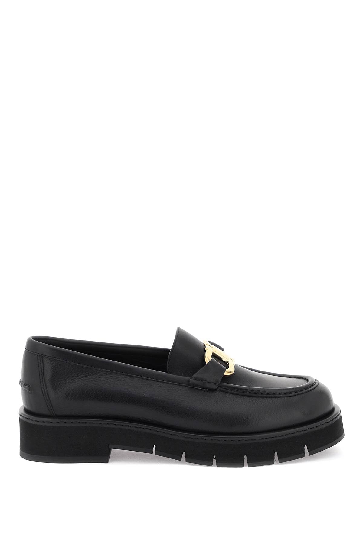 gancini buckle loafers