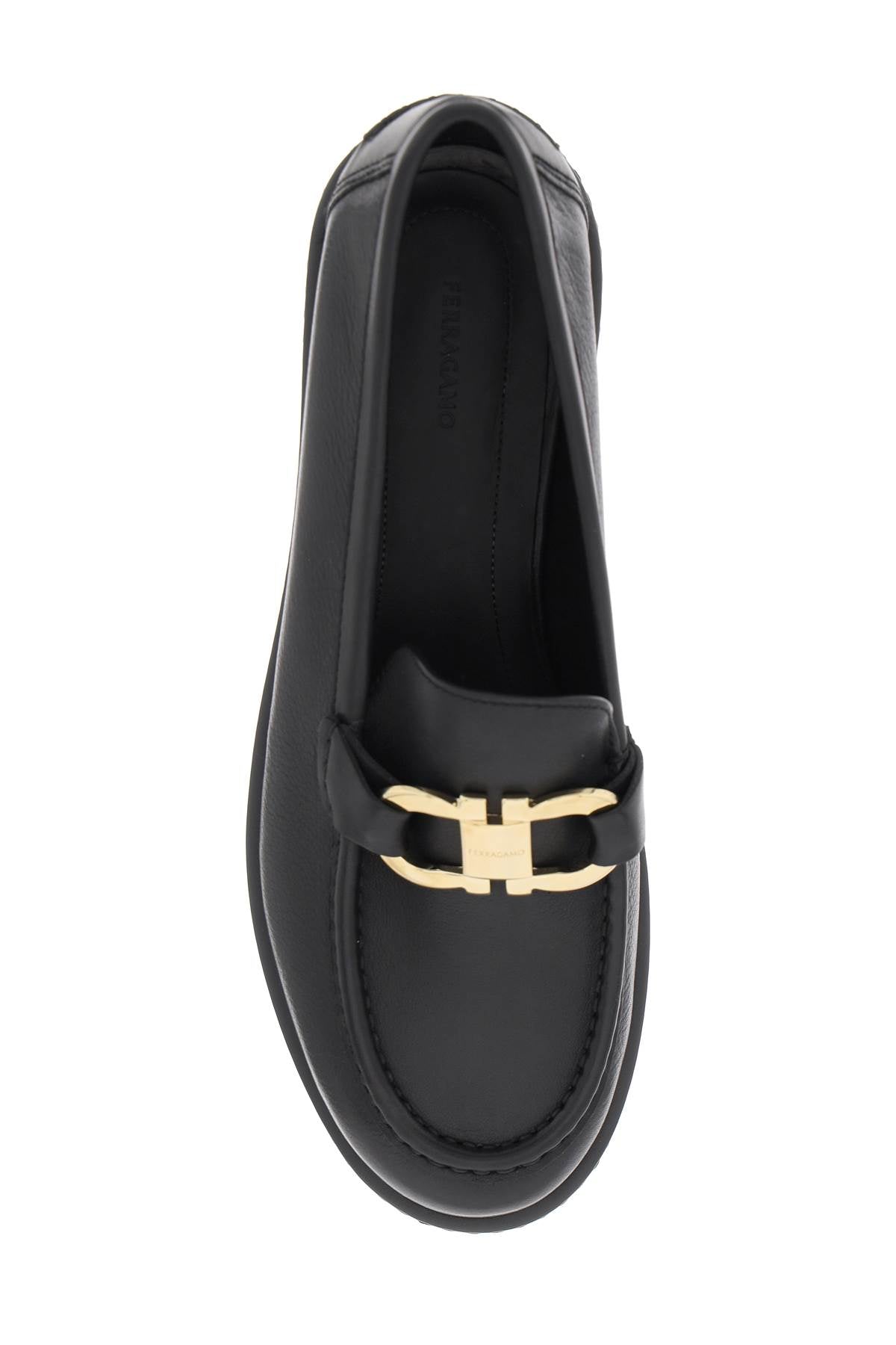 gancini buckle loafers