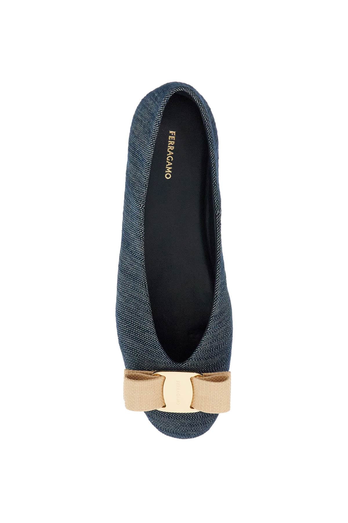 denim ballet flats for