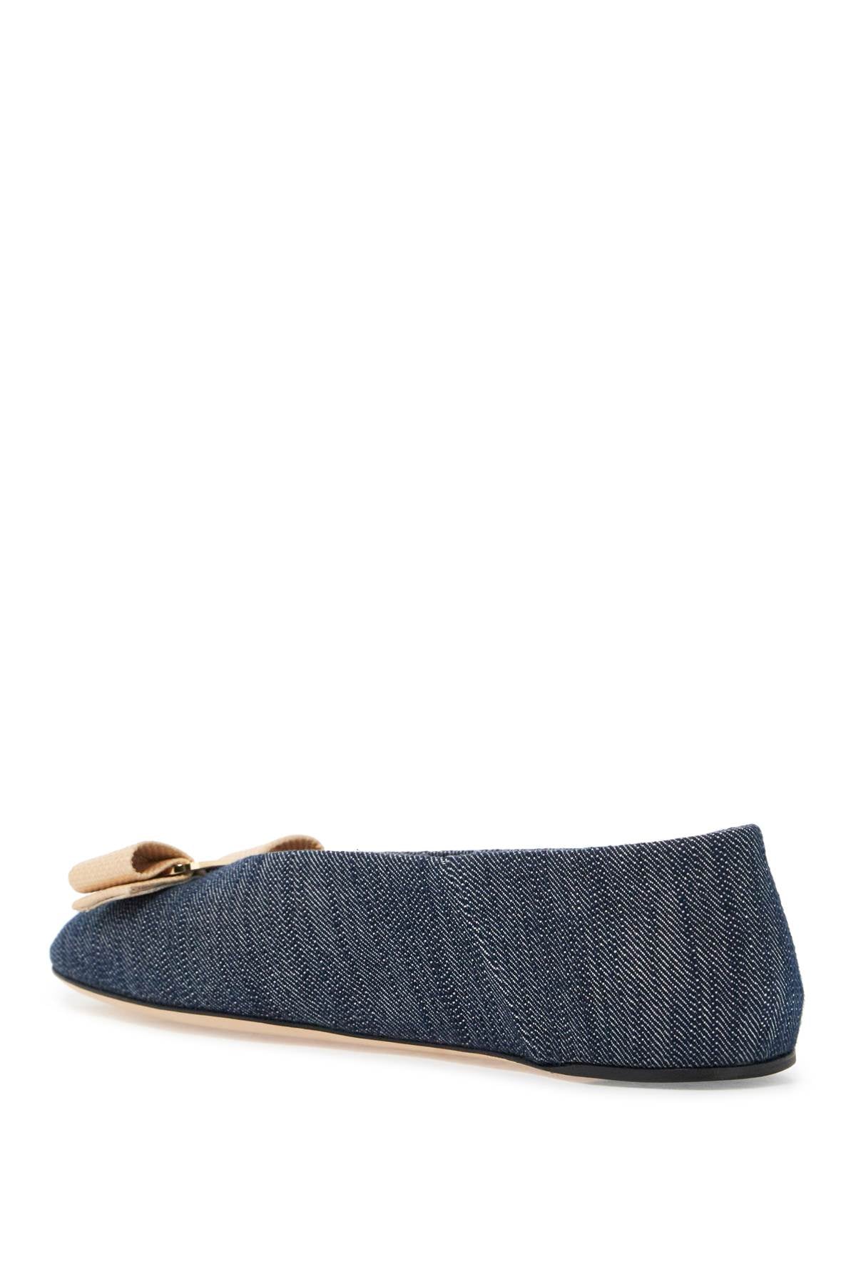 denim ballet flats for