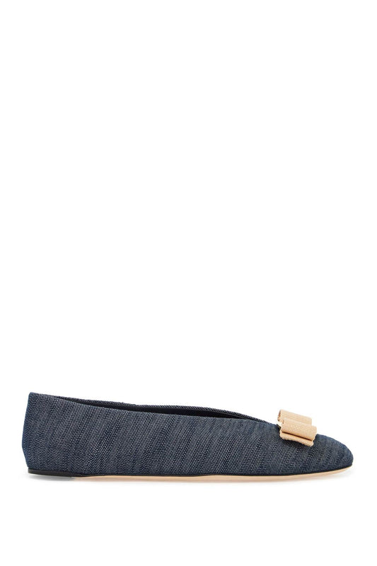 denim ballet flats for