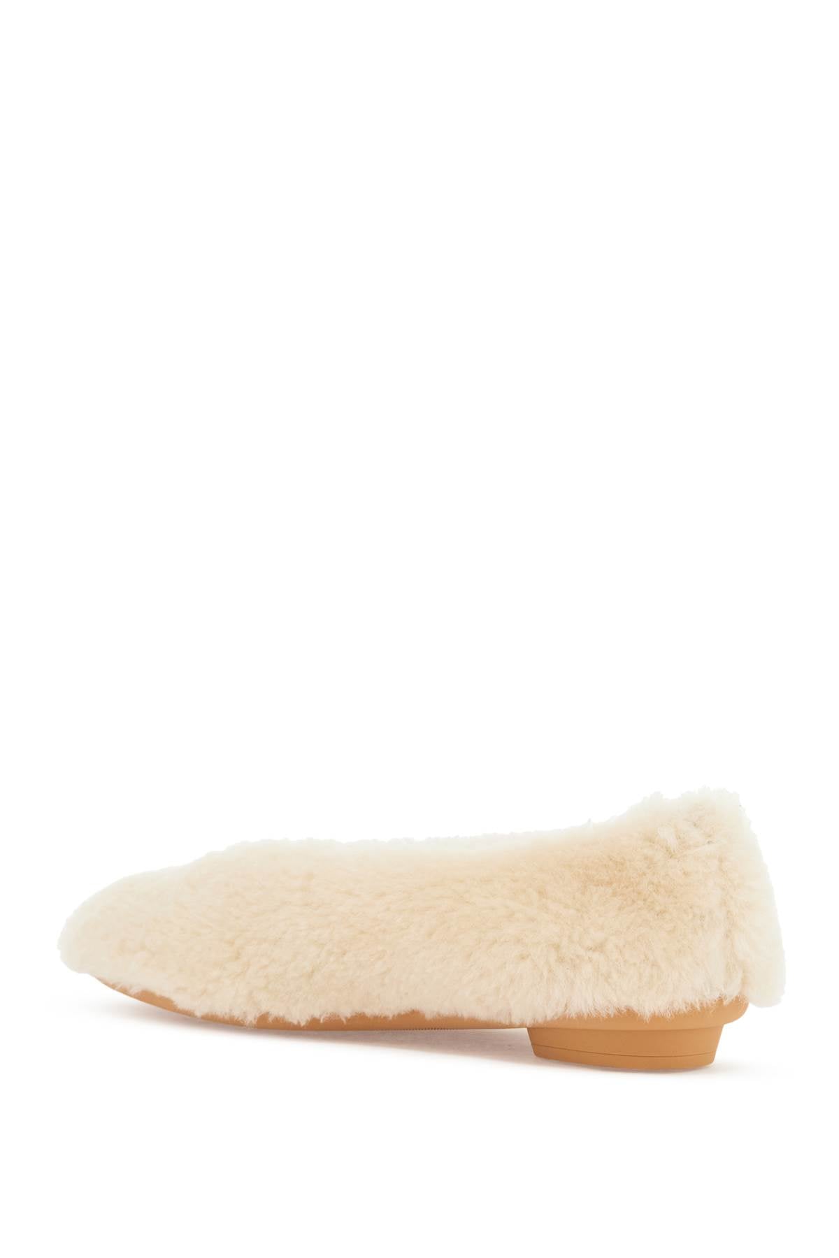 shearling ballet flats