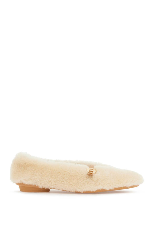 shearling ballet flats