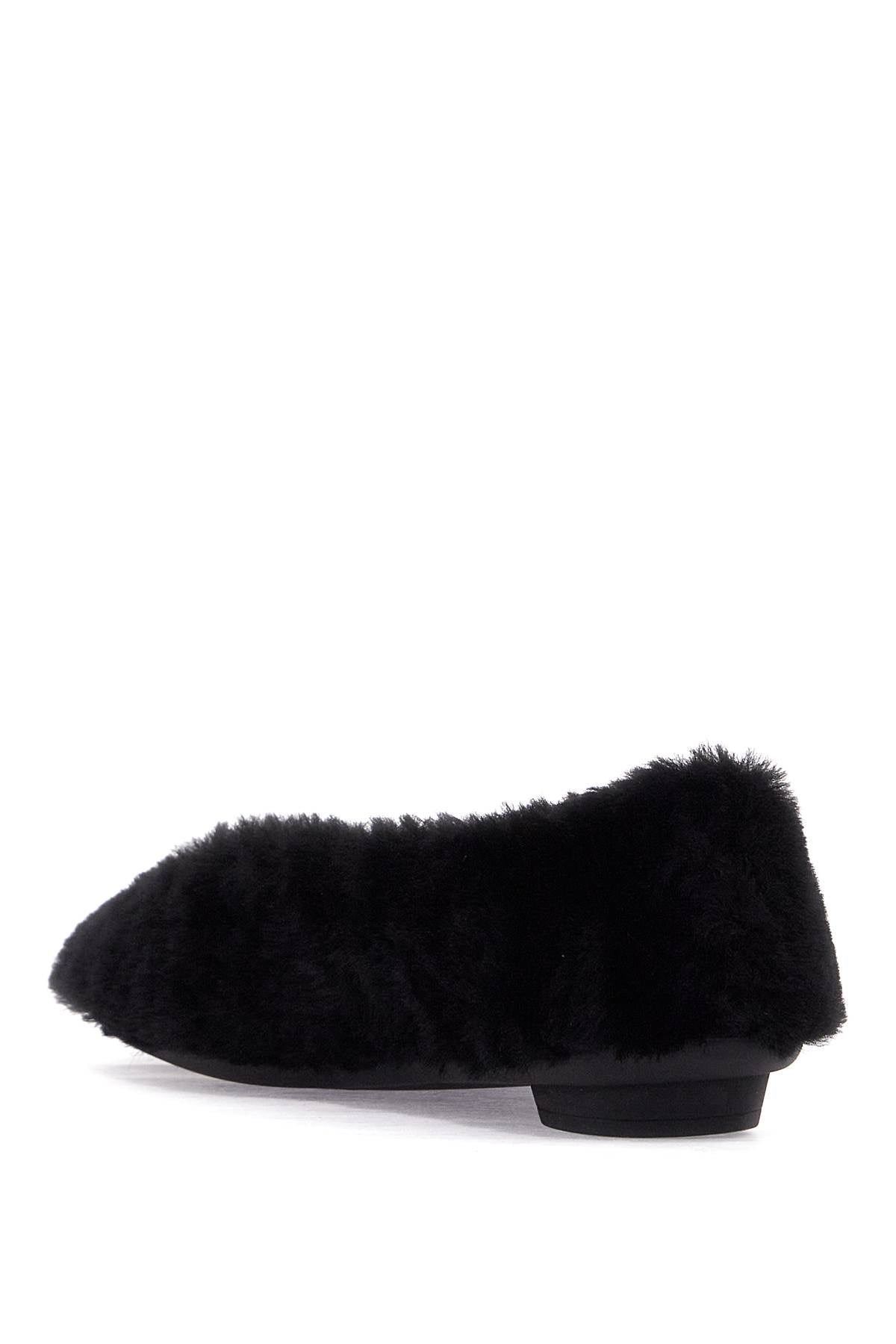 shearling ballet flats