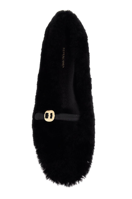 shearling ballet flats