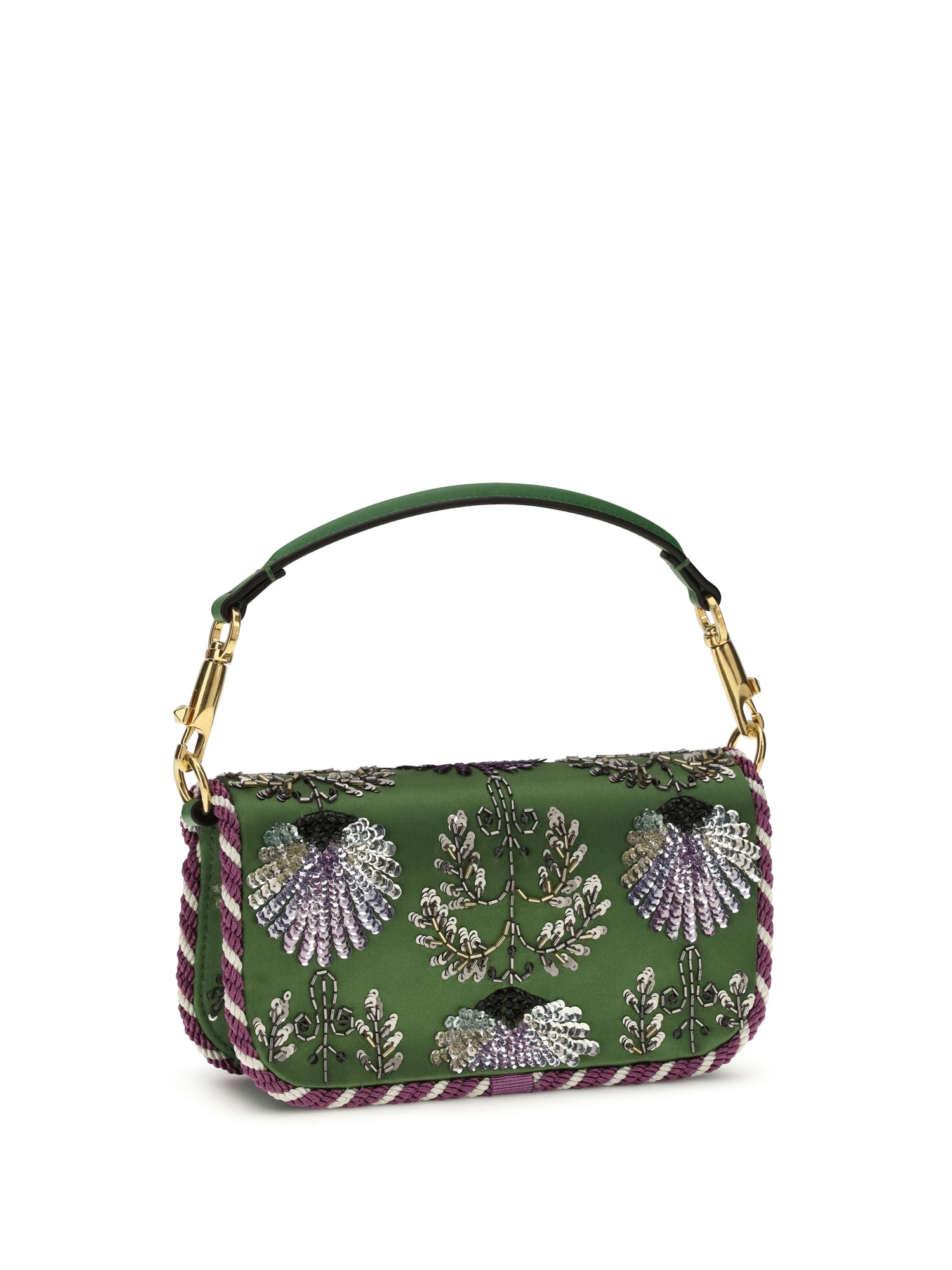 VALENTINO GARAVANI OS locò shoulder bag with floral embroidery